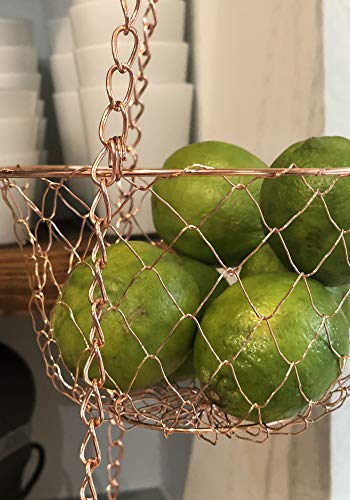 Fox Run 3-Tier Copper Kitchen Hanging Fruit Baskets, 32 Inches #TOP3