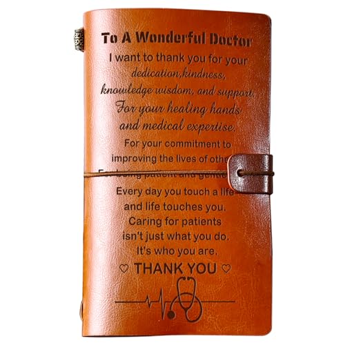 KAAYEE Doctor Gifts, To Doctor Leather Journal -140 Page Keepsake Notebook Gift,...