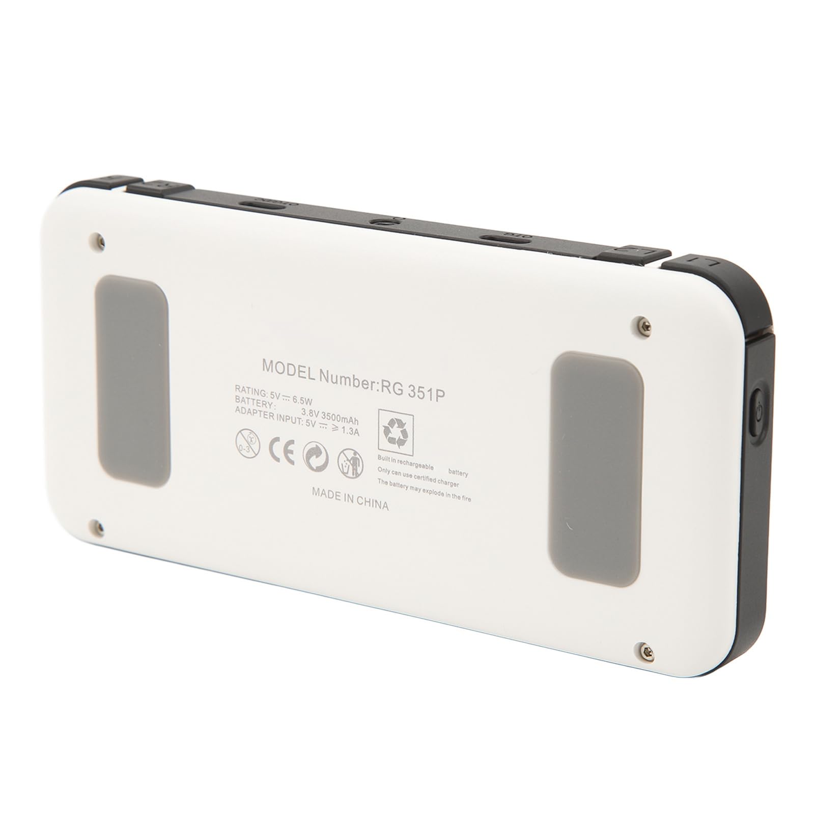 Acouto RG351P Handheld-Spielekonsole Verschiedene Spiele Hochauflösende Retro-Gaming-Maschine 64G Lila Als Unterstützt Spiele Vibrierend Gebaut Viele Dieser Verschiedenen Konsolen Perfekt (White)