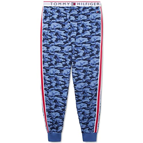 Tommy Hilfiger Mens Camouflage Jogger Pajama Bottoms Blue XL