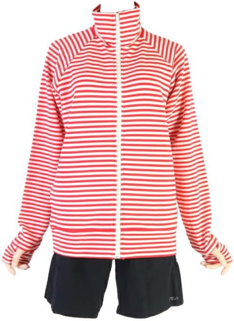 [フィラ] レディース水着 プリントUVウェア タンキニ4点セット 先染めボーダー 325-608 RD 11