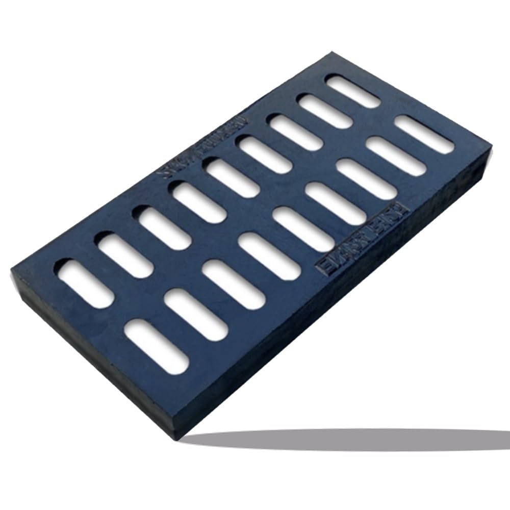 Metal Rejilla De Drenaje De Canal Para Exteriores 50x20cm 40x60cm Cubierta De Drenaje De Hierro Fundido Rejilla De Alcantarillado Resistente Rectangular(250x500x30mm)