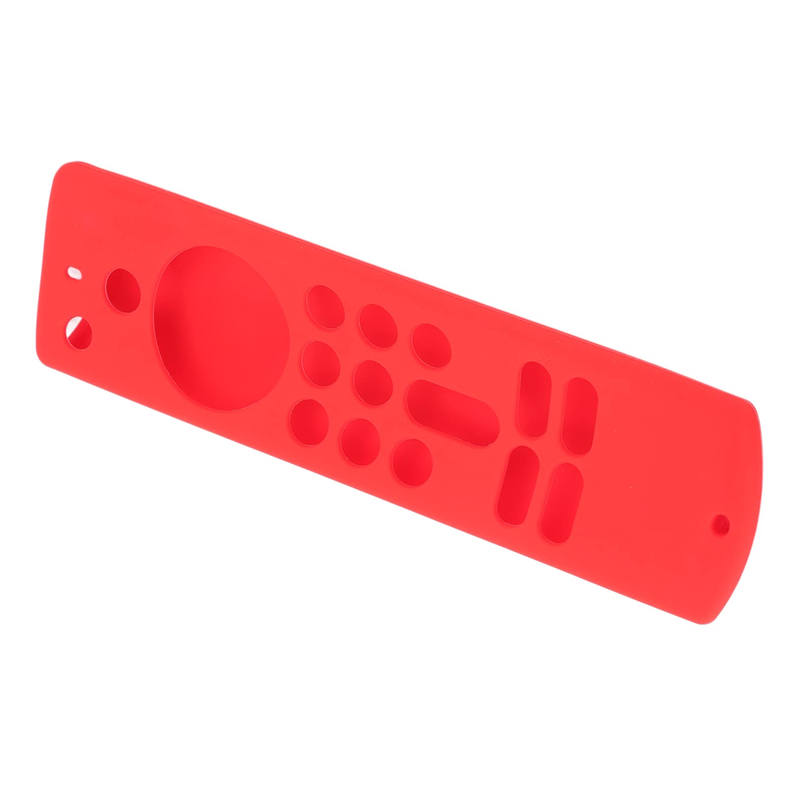 Funda Protectora de Silicona Suave para Mando a Distancia TV Stick, Antideslizante con Cordón, Recortes Precisos, Ligera, 3.ª Generación (Conjunto Rojo)
