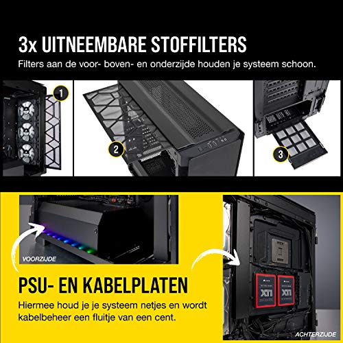 Corsair 500D RGB SE Mid-Tower behuizing (gehard glas en aluminium in premium kwaliteit met LL120-ventilator en Commander… - Image 6