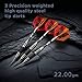 Viper by GLD Products unisex adult Viper The Freak Steel Tip Darts Extended Band 22 Grams, Black, Grams US