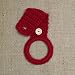 Burgundy Crochet Hanging Dish Towel Holder, Kitchen Decor