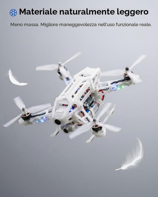 Inslogic Filamento PP 1,75 mm per Stampa 3D (Polipropilene), Semi-Flessibile e Ultra-Risistente, Sicuro per il Contatto con gli Alimenti, Bobina Sgabinabile da 0,8 kg, Colore Naturale
