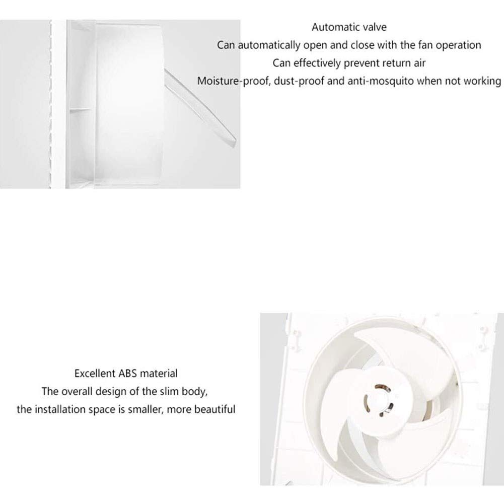 Extractor de Aire de Pared, Potente Extractor de Aire para Cocina y baño, de Alta Potencia y bajo Ruido, con Rejilla de ventilación de 7 Pulgadas.,7 Inches