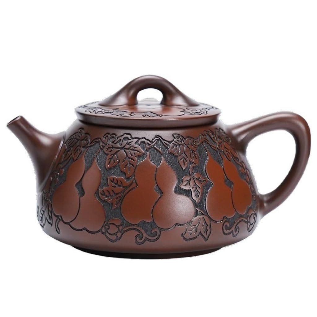BTYQKZVPM Japanese ceramic tea pot, Ceramic Teapot Hand Carved Single Pot Tea Brewing Home Office
