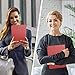 Gorbado Small Portfolio Organizer, A5 Zippered Business Portfolio, Junior Padfolio Folder Binder for Men Women,5 x 8 Writing Pad Included, Red