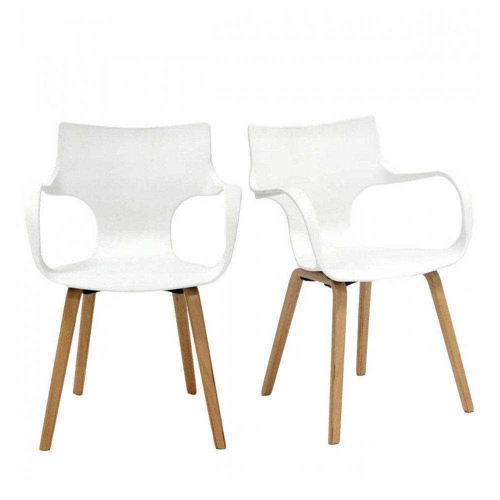 Chaise design Rockwood blanche DRAWER : un mobilier aux finitions soignées pour intérieur chic