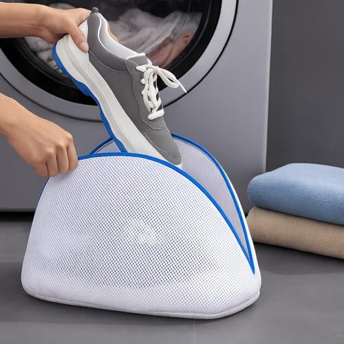 Image of 2 PCS Laundry Bag for Shoes, Lingerie Etc., Mesh Laundry Bag with Zipper for Sneakers, Running Shoes, Socks, Bra, Delicates and Toys Etc.