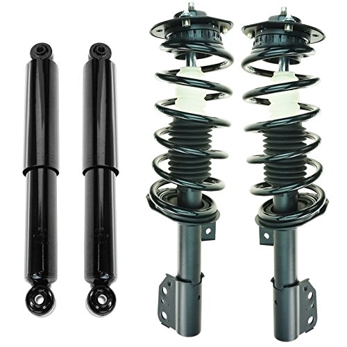 Image of TRQ Front and Rear Complete Strut Assembly & Shock Absorber Kit Complete Strut & Coil Spring Assembly Compatible with 2005-2006 Chevrolet Equinox 2006 Pontiac Torrent