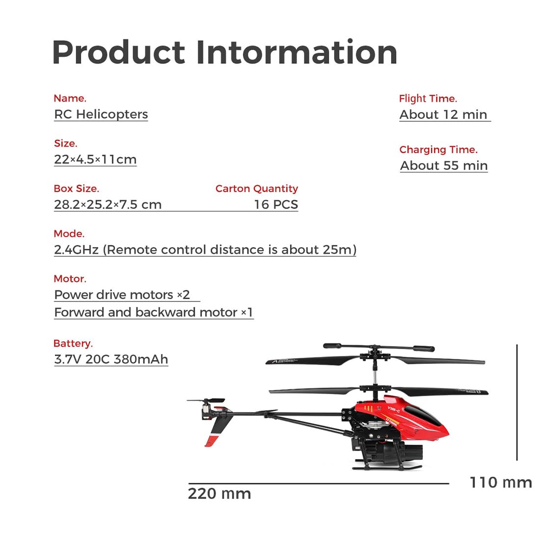 Helikopter RC, V398-C Samolot 2.4G 4CH Dual-Blade Pilot Helikopter z regulowaną przepustnicą lewo/prawą ręką, samolot RC dla dorosłych początkujących
