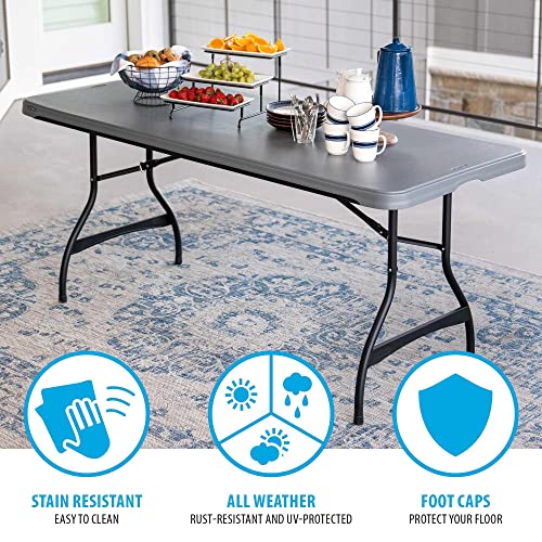Image of Lifetime 6-Foot Nesting Table, Gray