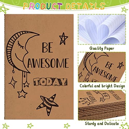 24 Pcs Mini Colorful Notebooks, Funny Motivational Journals Notepads Inspirational Notepads Small Pocket Notebook for Kids Teacher School Office Gift Bulk Prizes Travel Supplies(Retro Style)