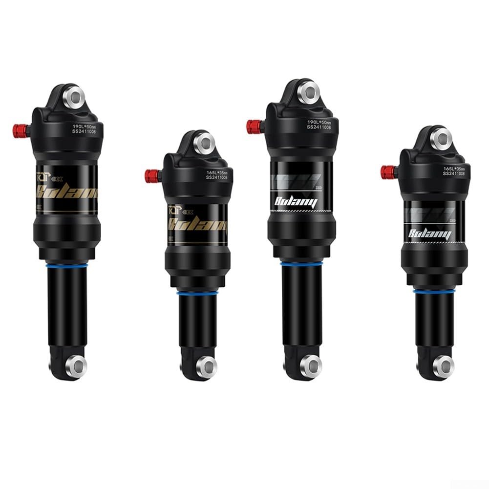 Amortisseur arrière pour VTT 165/190mm, amortisseur de vélo réglable à pression d'air, amortisseur arrière à pression d'air pour vélo électrique de descente à queue souple (style 190mm