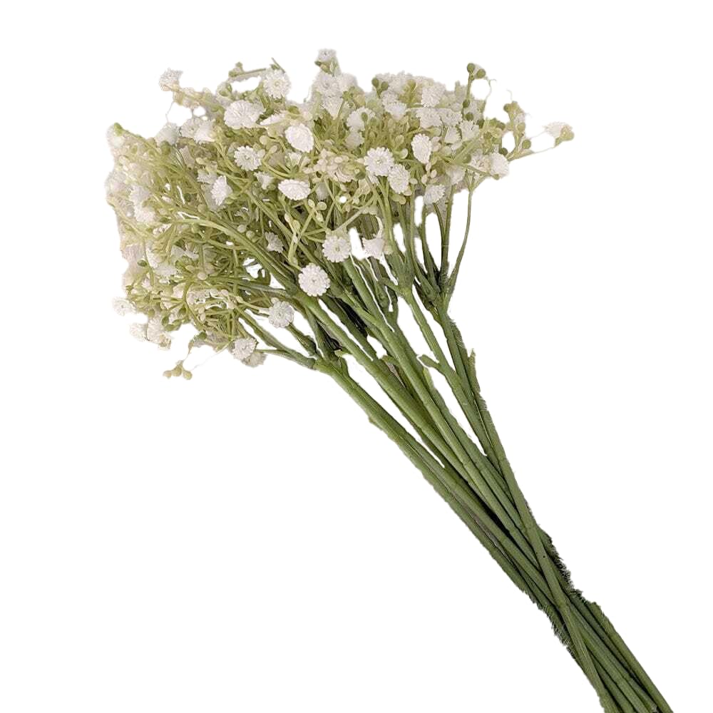 Rowen Homes Gypsophila Bunch Artificial Faux Gypsophila Flower Bunch - Realistic White Flowers Bouquet, Floral Arrangement For Wedding, Party Or Home Decorations - Luxury Interiors
