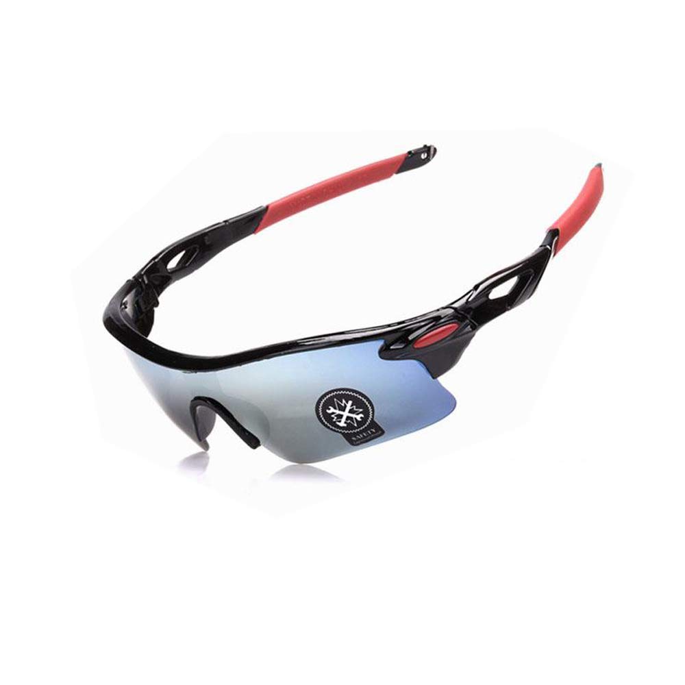 DODO-Cycling Biking Driving Running Golf Fishing Men Ladies Outdoor Sports Sunglasses (Black-Rainbow)