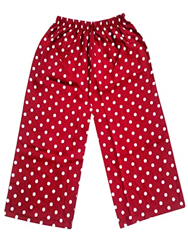 Image of indi weaves Kid's Girls Cotton Polka Printed Stylish Capri