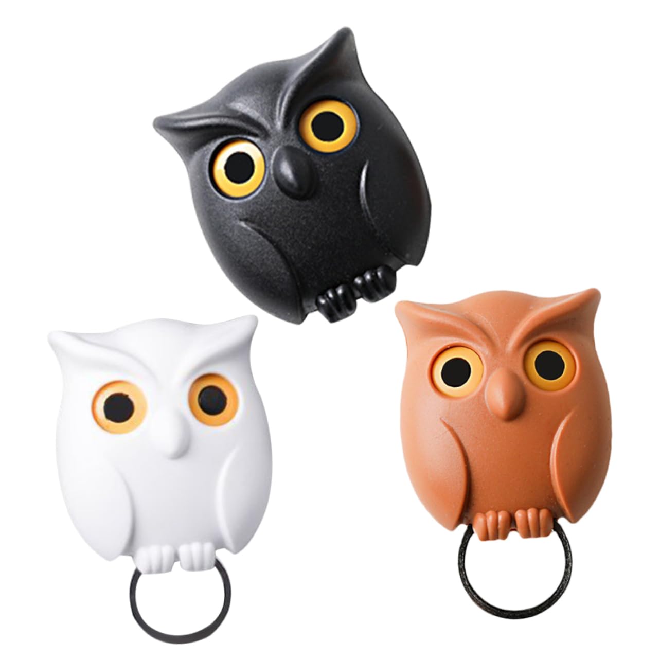 OUNONA 2 Set Ganci Per Chiavi Adesivi Forma Appendini Decorativi Per Ingressi E Cucine Facili Da Installare Trapano Pratici E Resistente 3 Pezzi*2