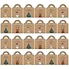 24 Pièces Boîtes de Bonbons de Noël,Boîtes de Friandises de Noël Boîtes de Cadeaux en Carton de Noël Boîtes de Bonbons de Fête de Noël Boîte en Papier Kraft Noël pour la Décoration de Noël de Vacances