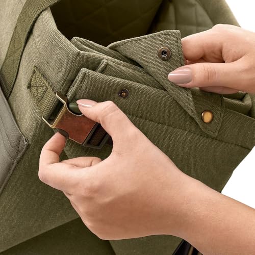 HUNTER Madison 2-in-1 Tragetasche & Decke für Hunde und Katzen, praktisch für unterwegs und auf Reisen Farbe Khaki, Größe one-Size