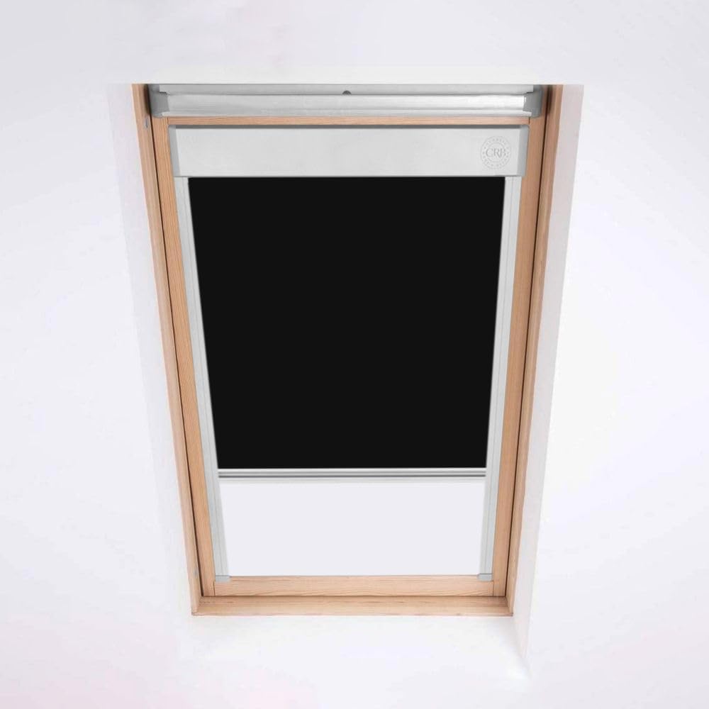 Classic Roof Blinds for Velux Roof Windows, Blackout Blind, Window Code U08 Black
