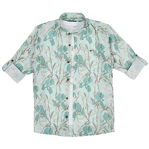 Image of CAVIO Boys Printed Shirt with Embellished T-Shirt