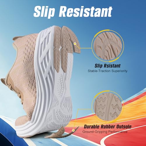 Image of Wide Toe Box Shoes Women Sneakers Extra Wide Width Arch Support Non-Slip Tennis Athletic Ultralight Running Shoes for Women Walking Diabetic Plantar Fasciitis Footwear 6-12