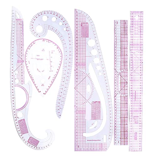 Sewing Ruler French Curve Ruler 6Pcs/Set Pattern Master Scaled Accurate