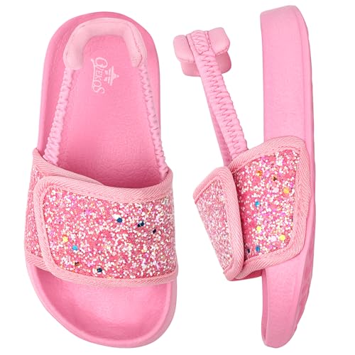 Dream QuanZhou Pantoufles de Plage Filles Été Confortable Claquette de Piscine Enfant Bain Pantoufles de Douche Antidérapant Sandales 27 Rose