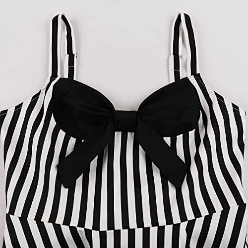 Image of Stripes 1950s Dresses for Women Vintage 50s 60s Retro Audrey Rockabilly Prom Halloween Cocktail Party Swing Homecoming Dress