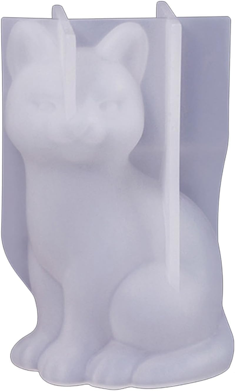 Transparent Round 3D Animal Candle Mold Cat Dog Rabbit Candle Mold Silicone Epoxy Casting Resin Mould, Candle Making