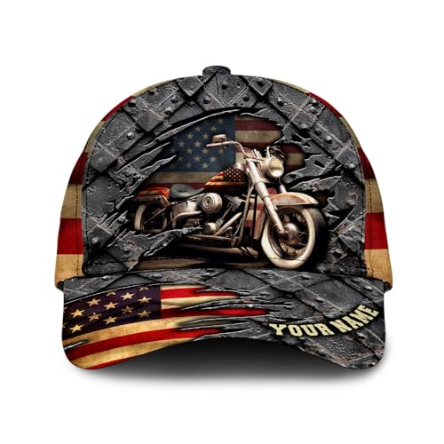 Personalized Dirt Bike Cap - Mens Motocross Hats, 3D Dirt