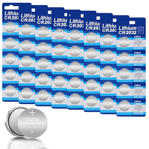 40X Pilas CR2032, 3V Pila CR2032 Pilas Boton CR 2032 Lithium Battery para Dispositivos Electrónicos, Llaves de Coche, Juguetes, Mandos a Distancia