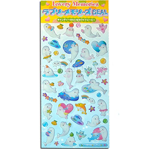 AIP かわいいシール 水族館グッズ ラブリーメモリーズ シロイルカのサムネイル