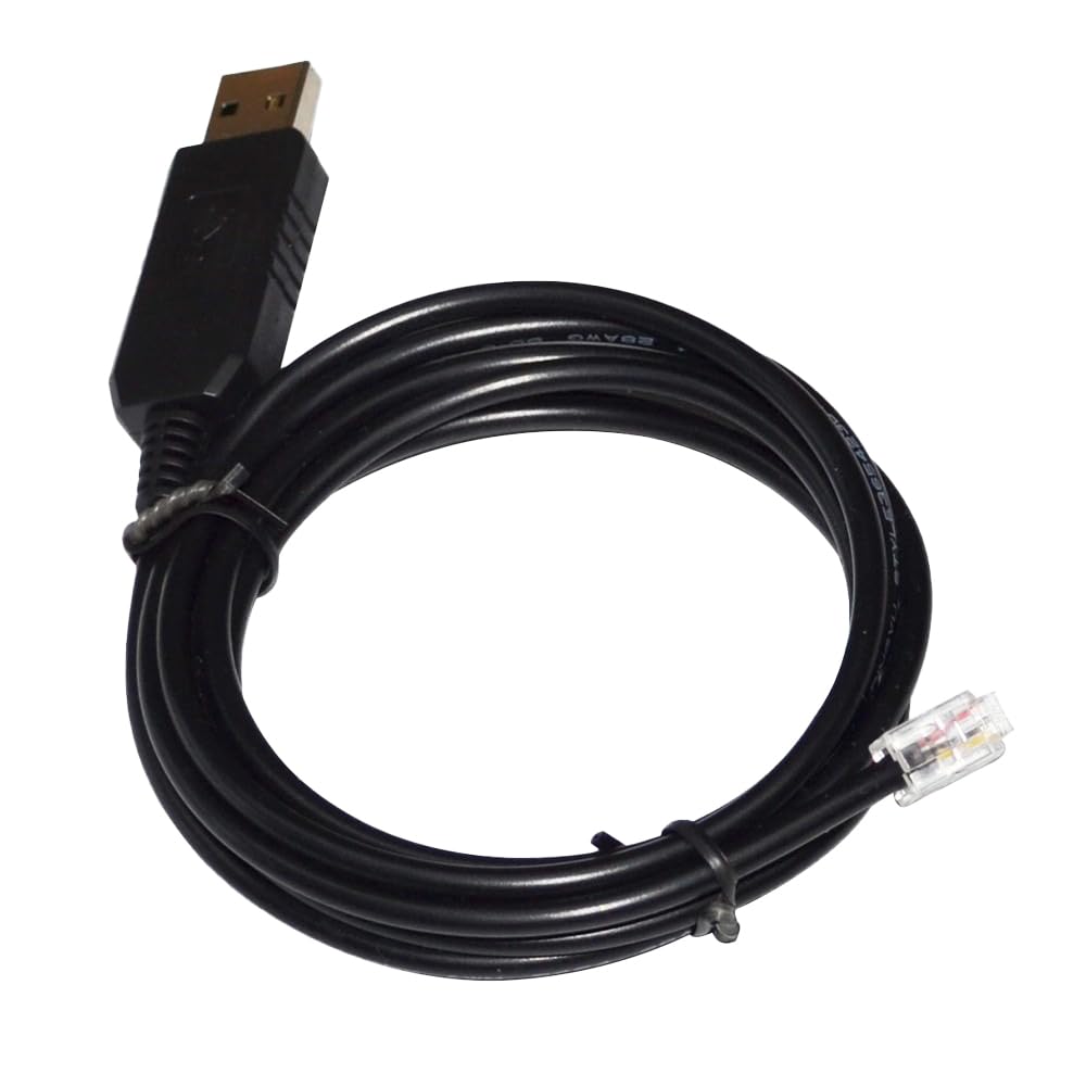 FT232RL Câble convertisseur serical USB vers RS485 RJ11 RJ12 pour câble de communication Delta VFD Series PLC Inverter (1,8 m)