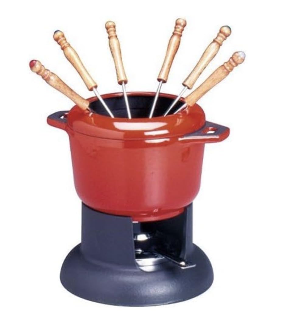 Invicta STD1003 Service à Fondue Bourguignonne Fonte Rubis