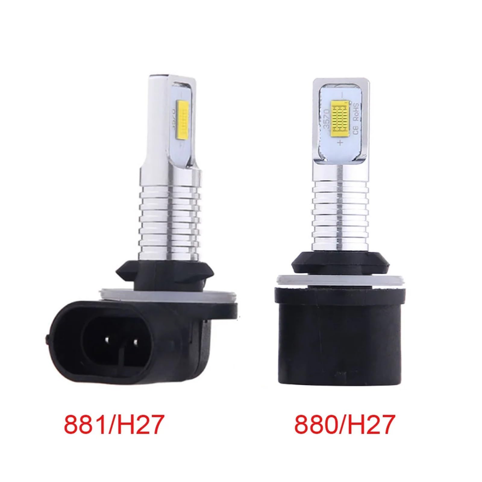 2 pezzi super luminosi H7 H4 led fendinebbia for auto H11 H8 H9 H16 faro 9005 9006 Hb4 H1 H3 lampade guida corsa 6500K 12V(3000K,H7)