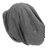 CTIRCHIU Satin Schlafmütze Für Damen Verstellbare Nachtkappe Bequeme Seidenhaube Für Haarpflege Beim Schlafen Waschen Und Frisieren Tiefgrau