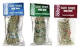 Clarity & Muse Smudge kit bundle for purifying and cleansing rituals (1 X Sage & Lavender 5 inch Smudge Stick, 1 X Sage & Sweetgrass 5 inch smudge stick, 1 X Sage & Cedar 5 inch smudge stick)