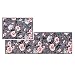 Produktbild ASTRA Flauschige Sauberlaufmatte - Pure & Soft - Blumen grau-rosa 2er Set 50x70 & 50x150 cm - Waschbarer Küchenteppich innen - Türmatte strapazierfähig