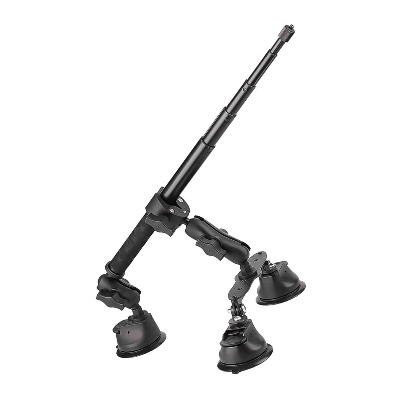 Supporto per fotocamera da auto, con 3 ventose e braccio da 1,2 m, per riprese video in terza persona, supporto per videocamera con ventosa, accessorio per guida video da esterno