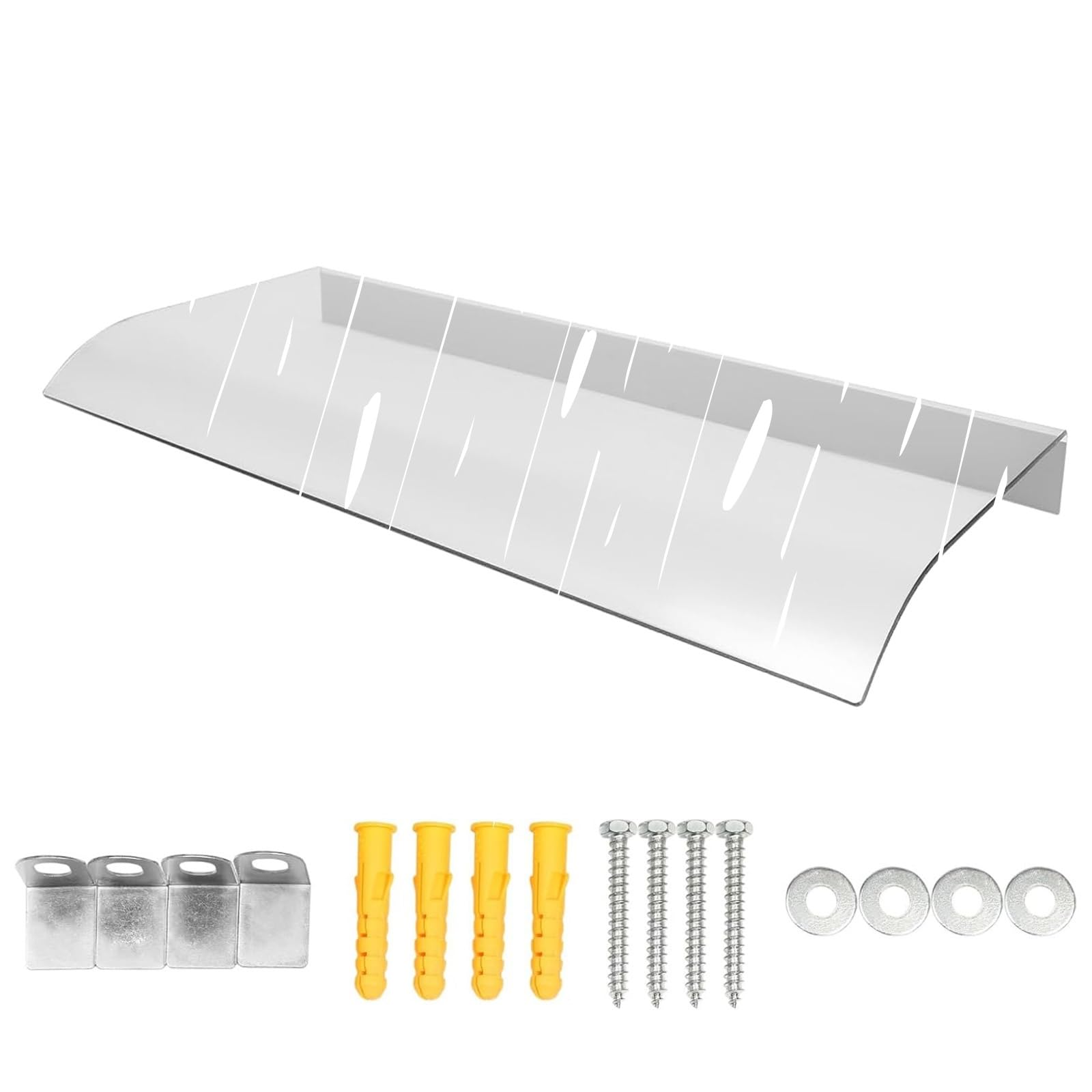 Auvent de fenêtre auvent d'extérieur durable abri de pluie invisible pour porte de jardin