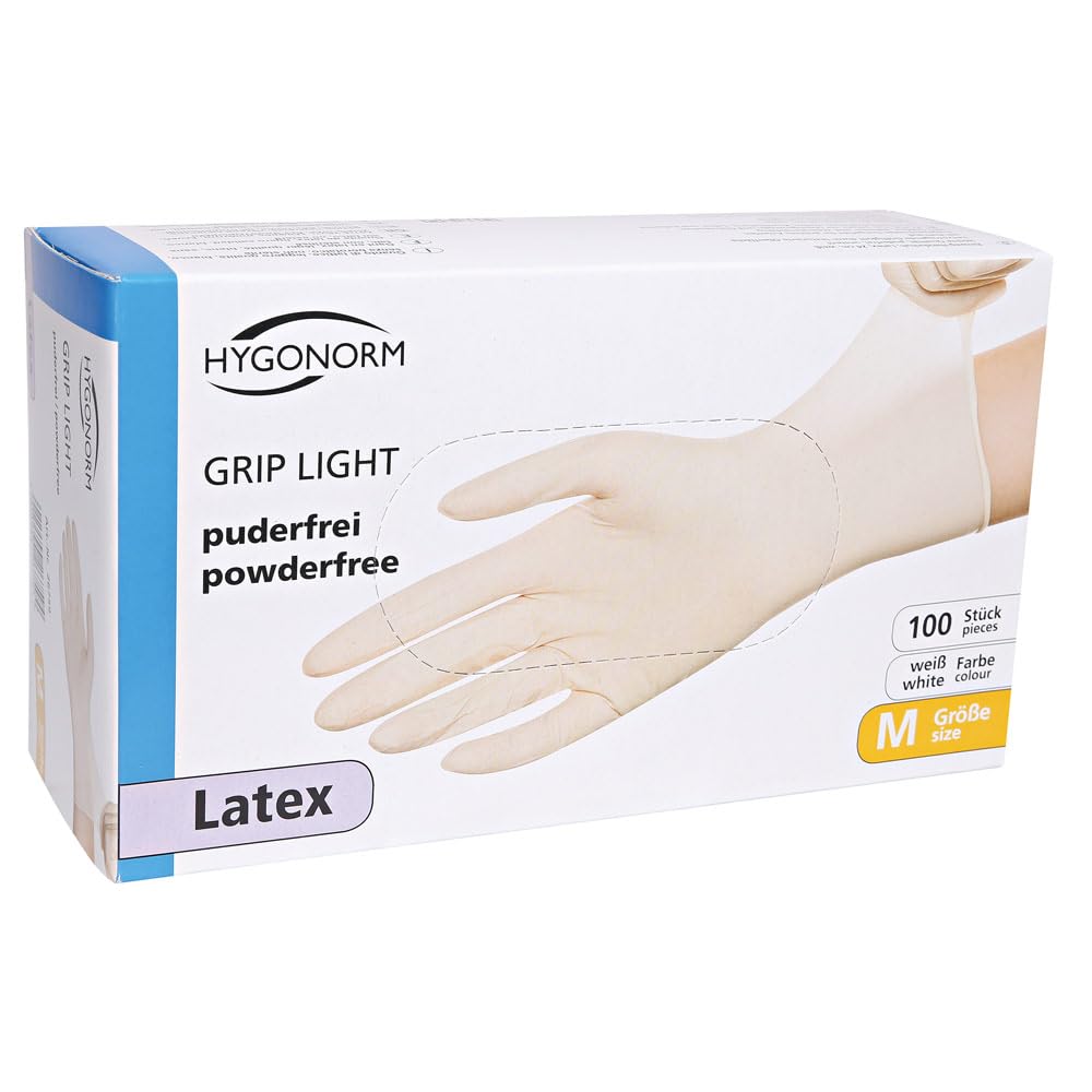 FRANZ MENSCH 1000 Stück Latexhandschuhe Grip Light puderfrei Gr. M