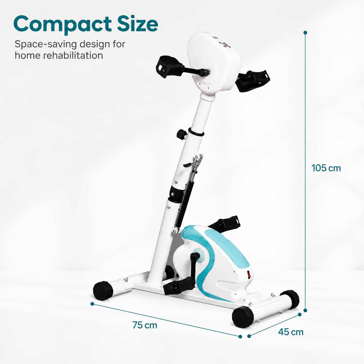 Home Elektryczny rower treningowy, ćwiczenie pedałowe z wyświetlaczem LCD, Elektryczna maszyna rehabilitacyjna dla osób starszych i niepełnosprawnych, idealny do treningu odwykowego w domu