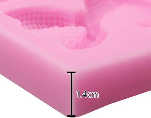 Miniatura 4 de Moldes de silicona para fondant, 2 piezas de moldes de silicona con lazo hecho a mano, molde de jabón para helado, decoración de tartas, postres,