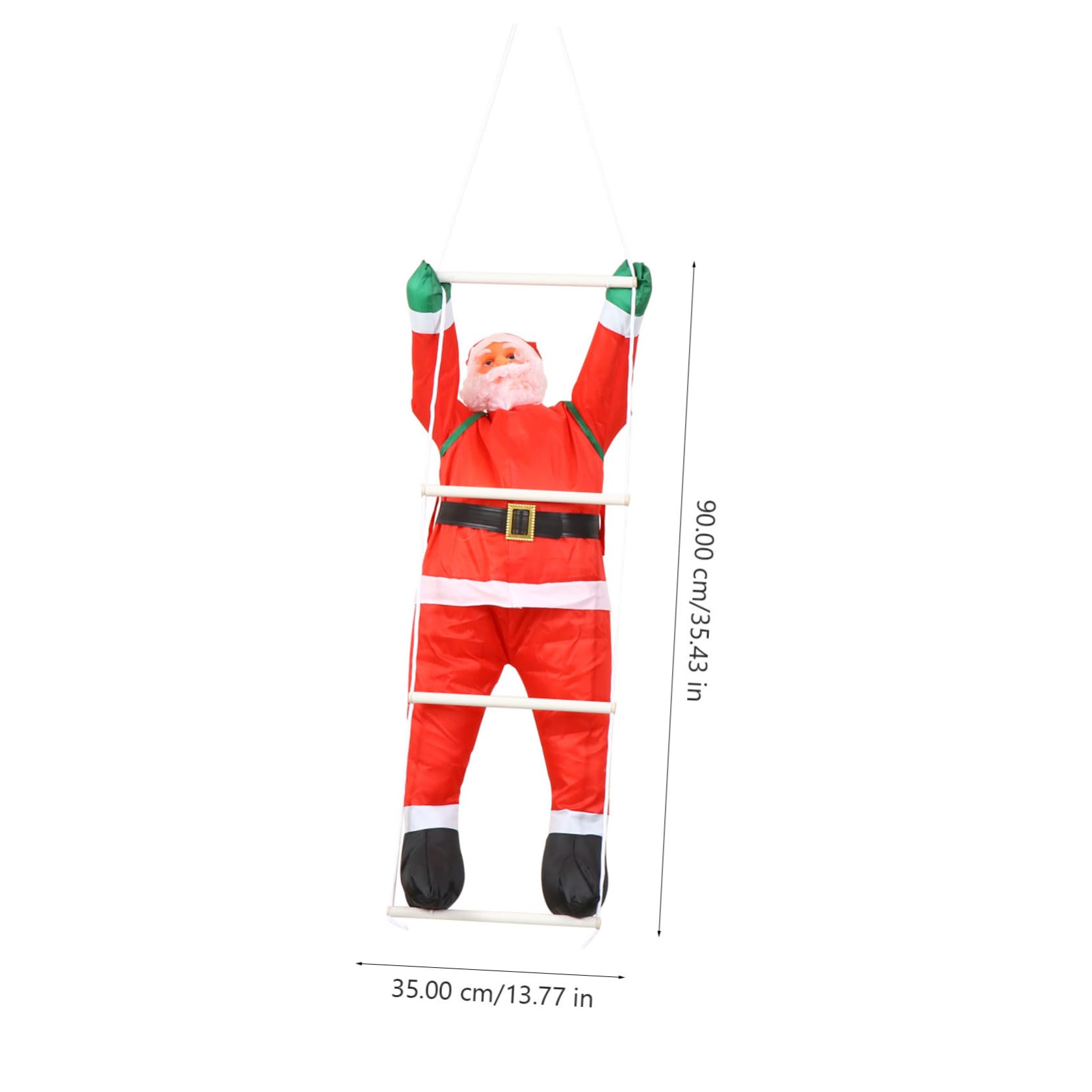 Decoración Colgante de Papá Noel Escalera, Adorno Navideño