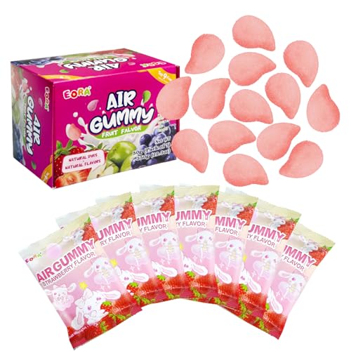 Image of Soft & Chewy Candy 7 PK, Marshmallows Gummy Candies Bulk, Strawberry Flavor | Sweet & Sour Chews Candy Gummy Net 350g, Fruit Flavors, Major Allergy Friendly, Individually Wrapped Fruity Snack Packs